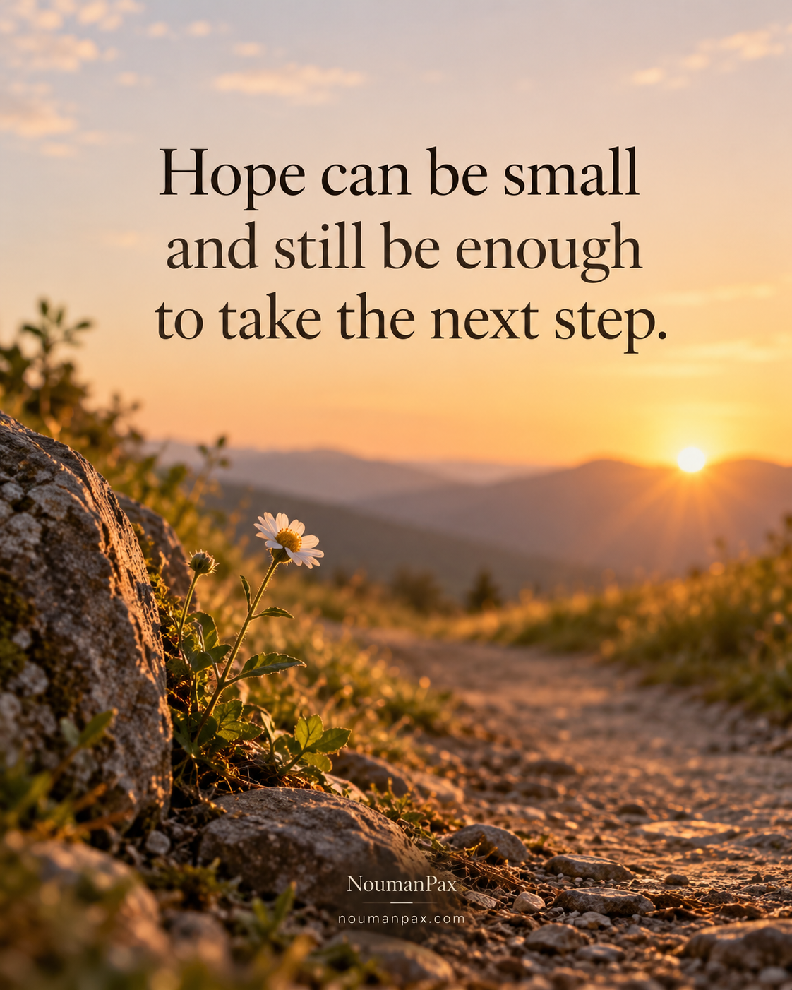 Positive quote — small hope next step