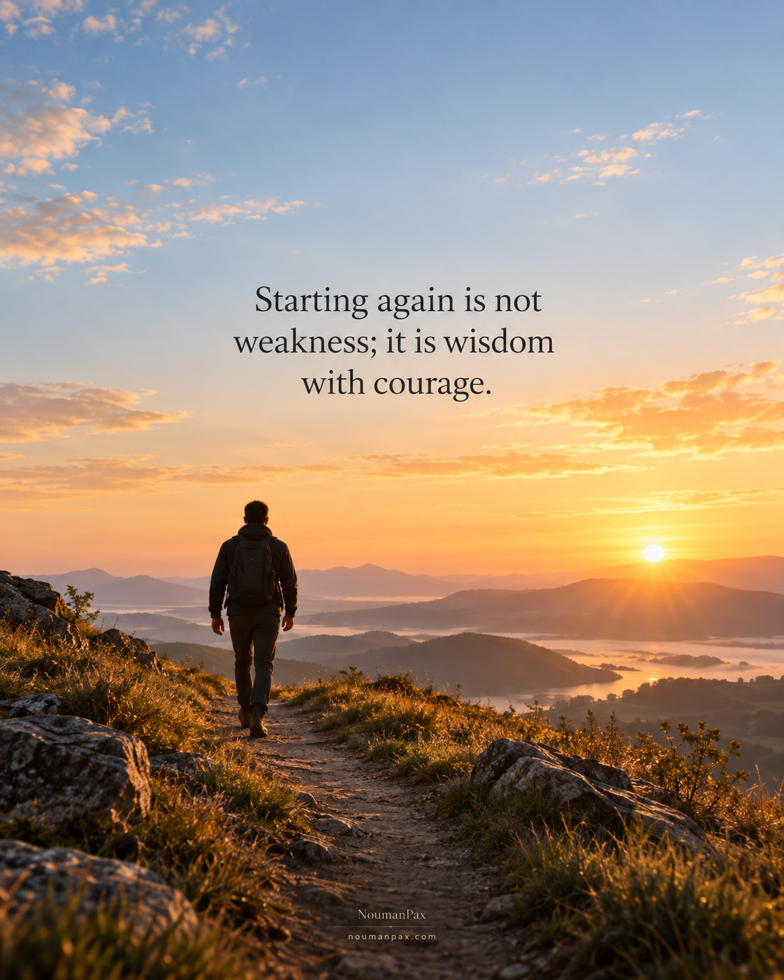 Starting again wisdom with courage