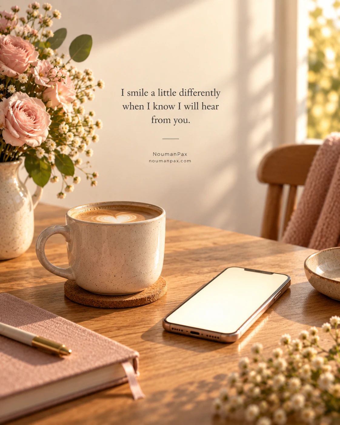 I smile a little differently when I know I will hear from you.