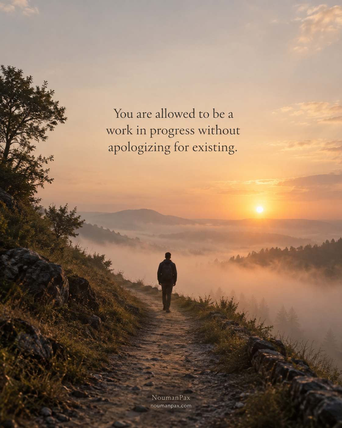 You are allowed to be a work in progress without apologizing for existing.