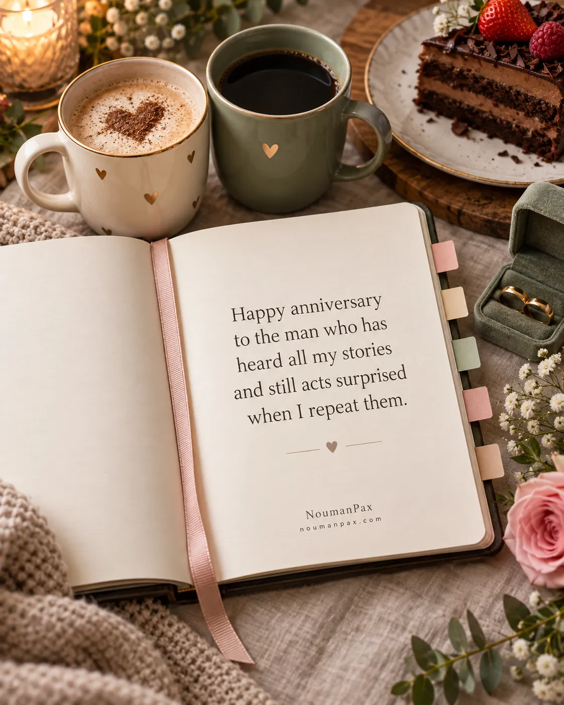 Happy anniversary to the man who has heard all my stories and still acts surprised when I repeat them.