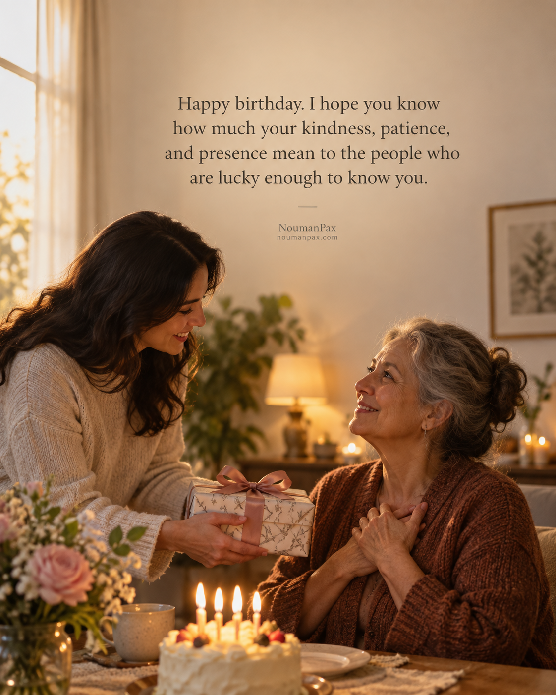 Happy birthday. I hope you know how much your kindness, patience, and presence mean to the people who are lucky enough to know you.