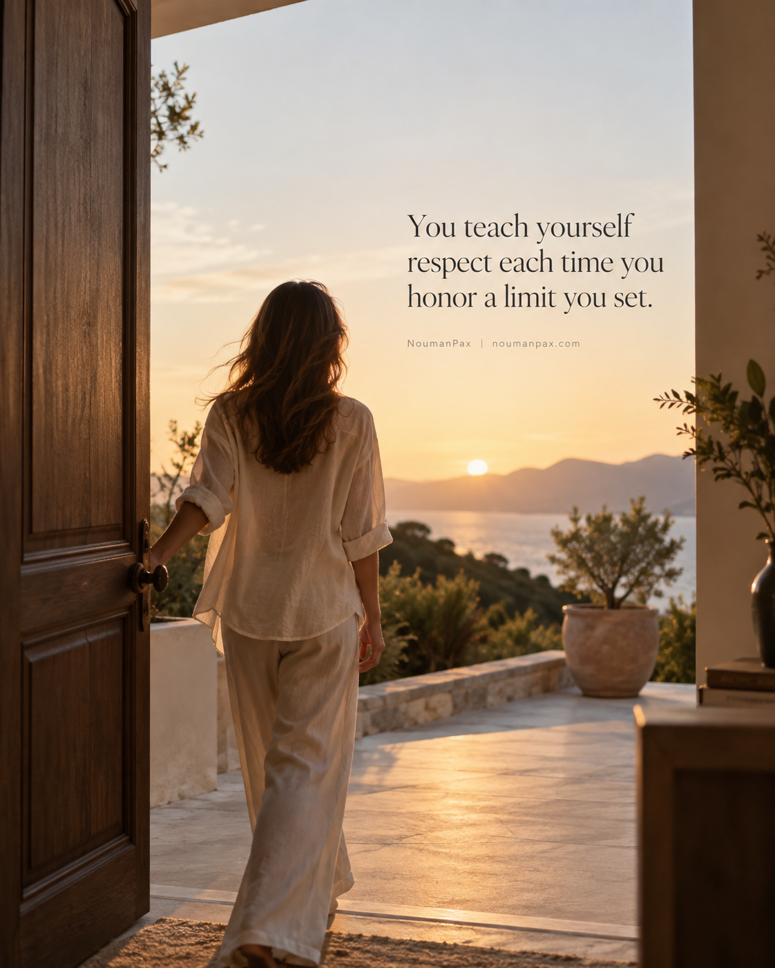 You teach yourself respect each time you honor a limit you set.