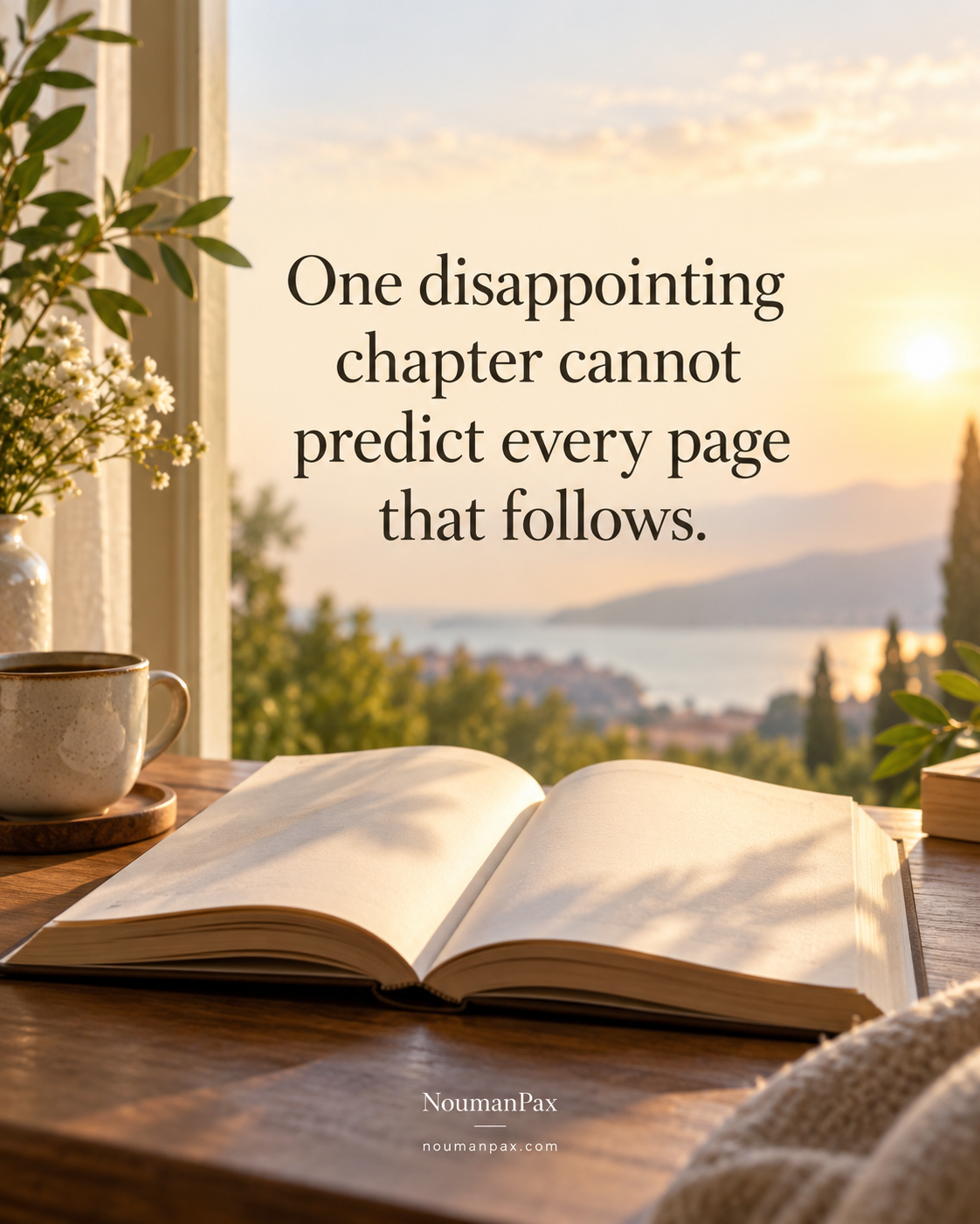 Positive quote — one chapter does not predict all pages