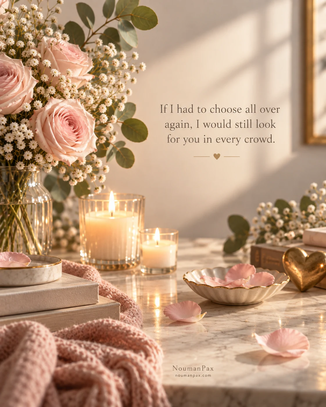 If I had to choose all over again, I would still look for you in every crowd.
