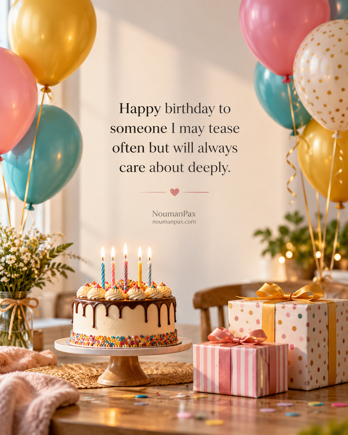 Happy birthday to someone I may tease often but will always care about deeply.