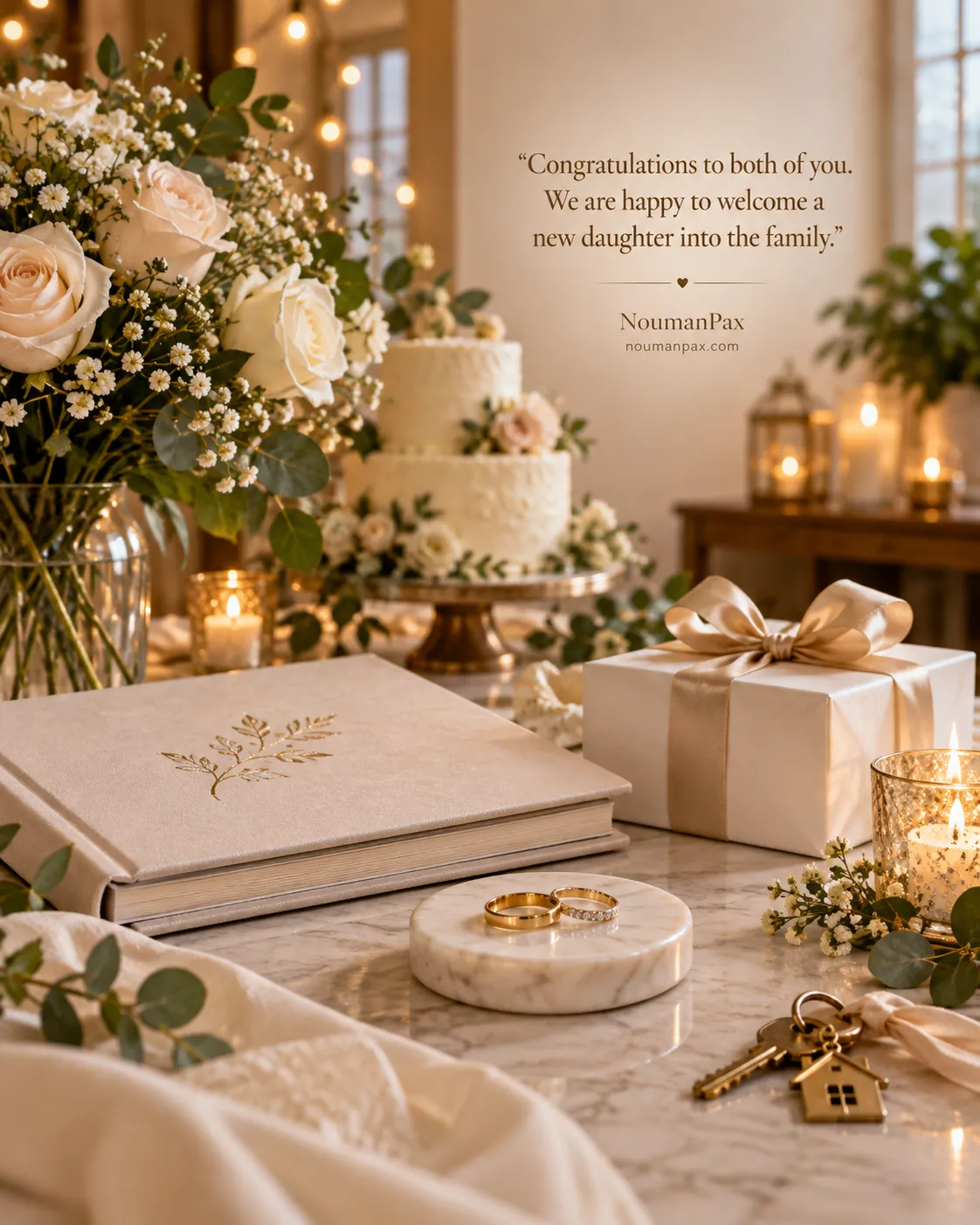 Congratulations to both of you. We are happy to welcome a new daughter into the family.