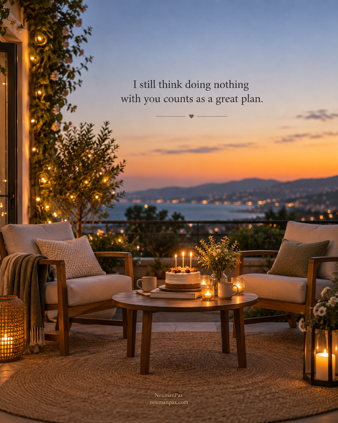 I still think doing nothing with you counts as a great plan.