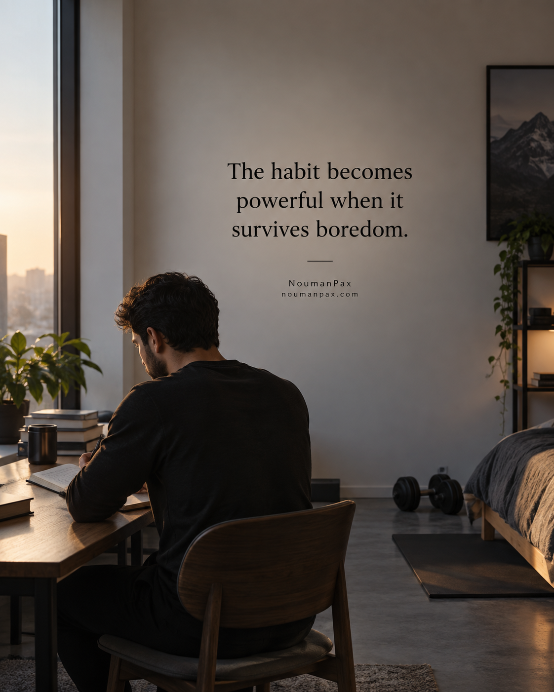 The habit becomes powerful when it survives boredom.