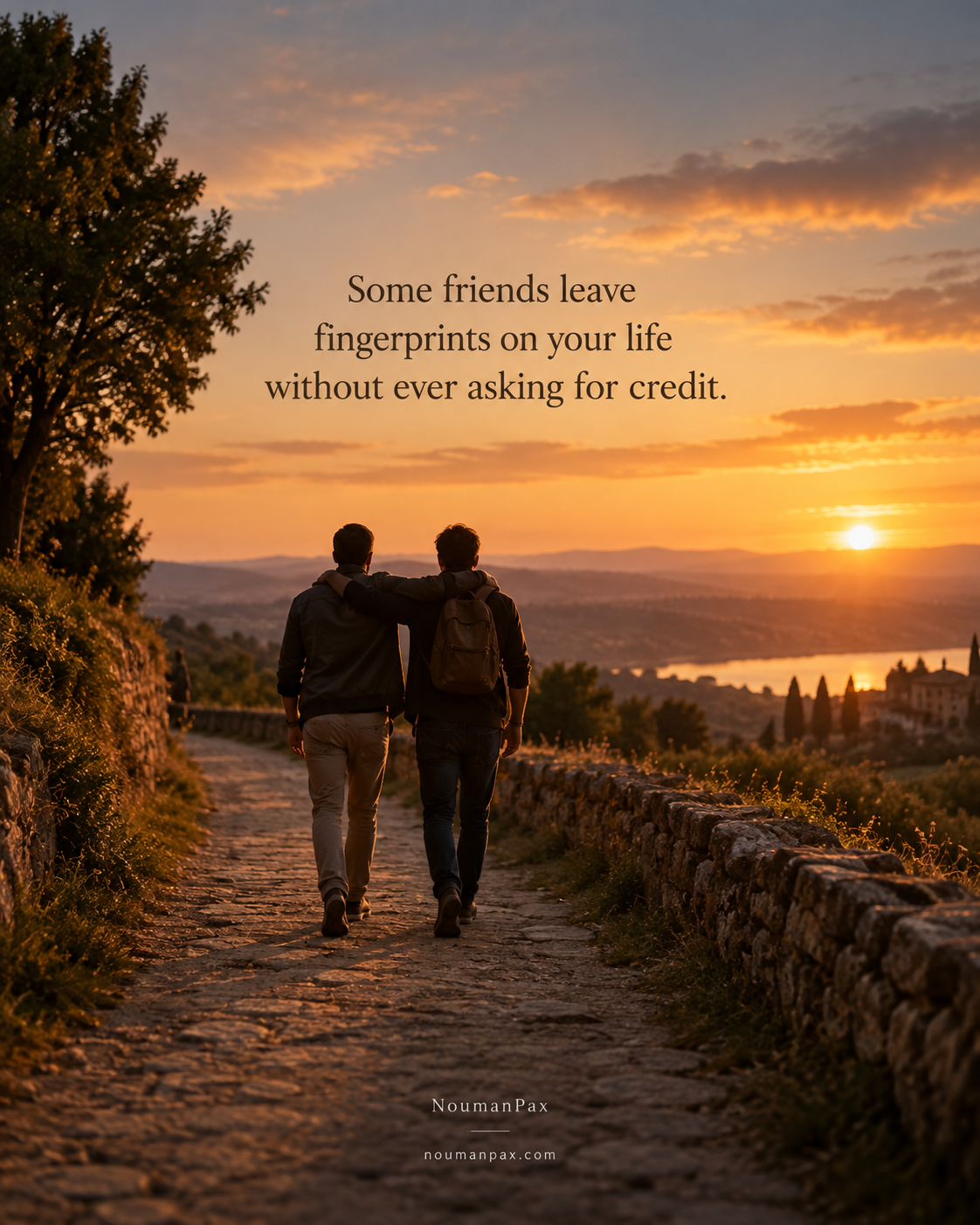 Some friends leave fingerprints on your life without ever asking for credit.