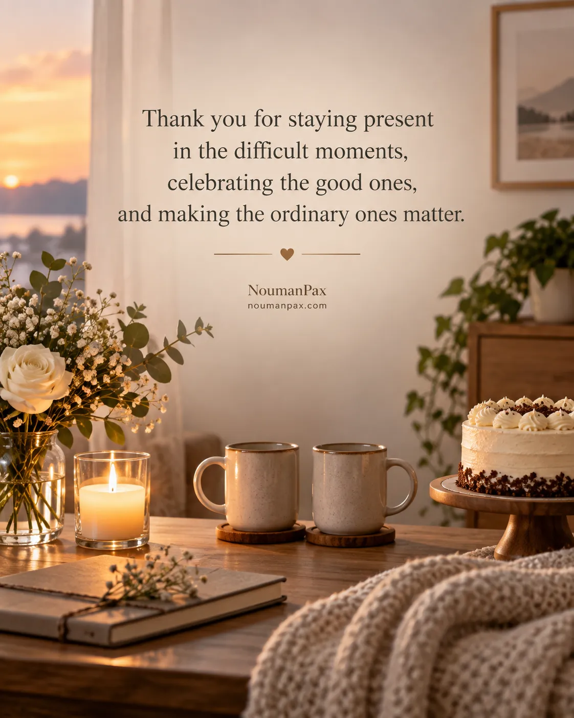 Thank you for staying present in the difficult moments, celebrating the good ones, and making the ordinary ones matter.