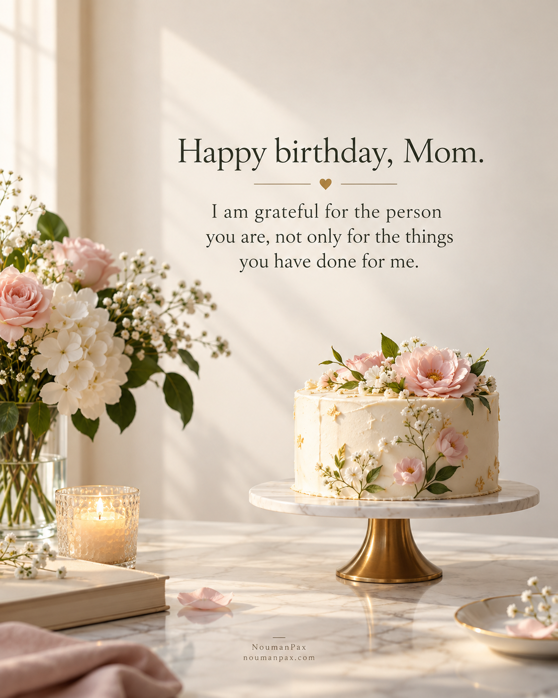 Happy birthday, Mom. I am grateful for the person you are, not only for the things you have done for me.