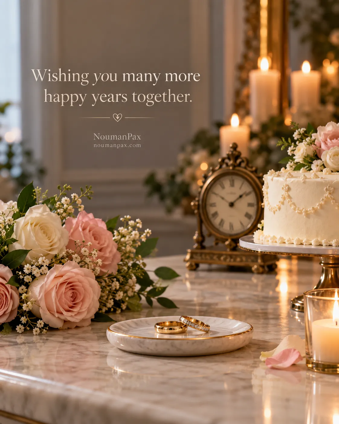 Wishing you many more happy years together.