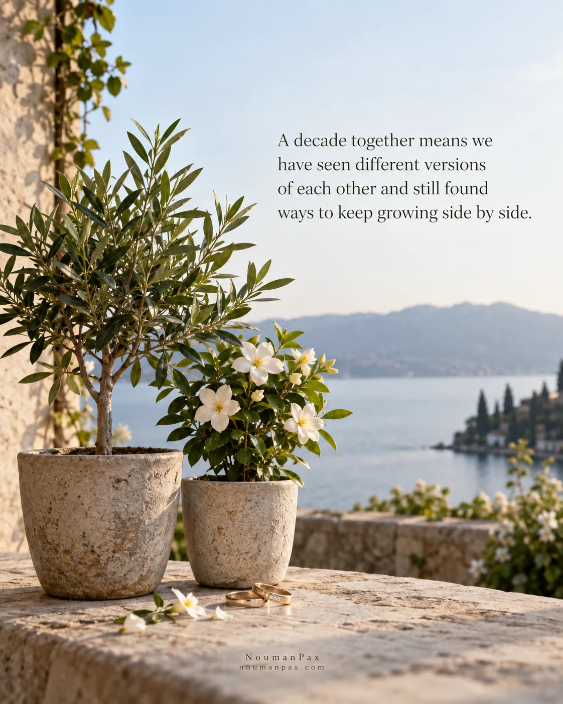 A decade together means we have seen different versions of each other and still found ways to keep growing side by side.