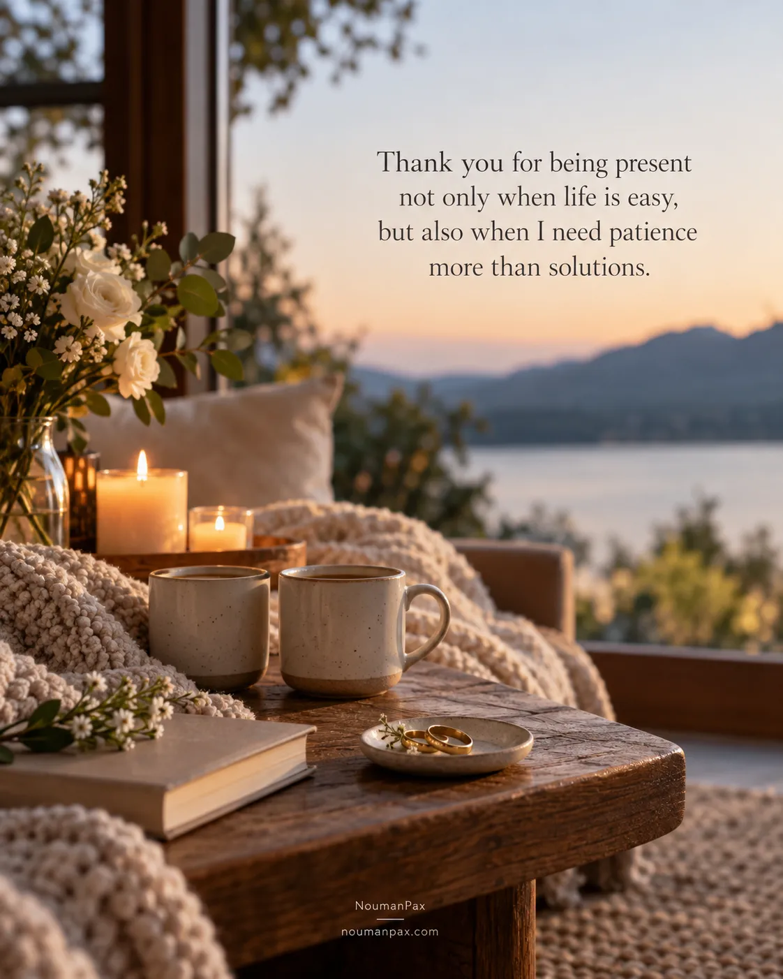 Thank you for being present not only when life is easy, but also when I need patience more than solutions.