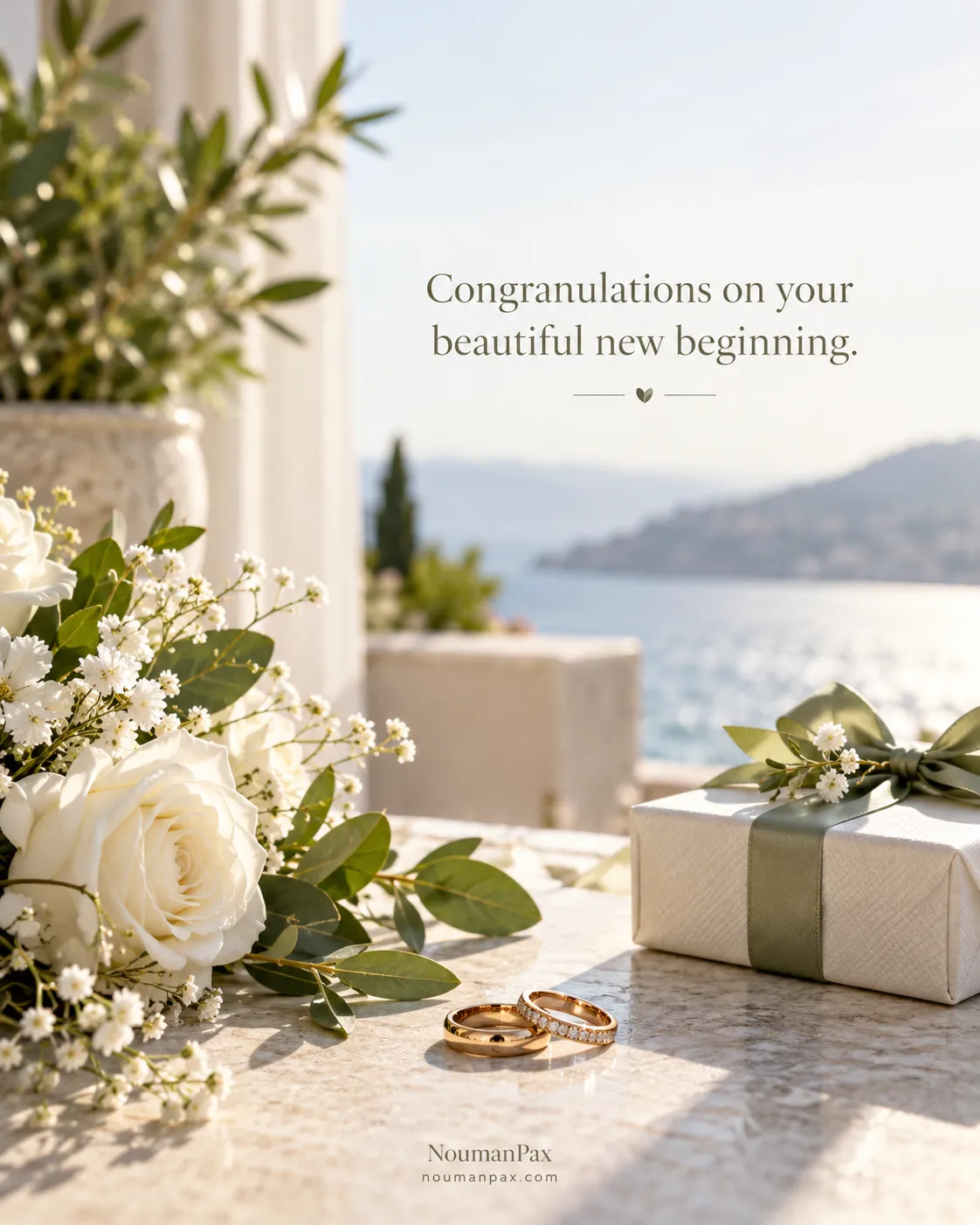 Congratulations on your beautiful new beginning.