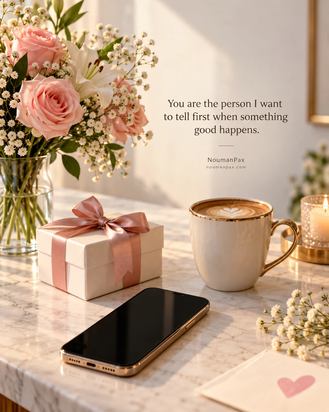 You are the person I want to tell first when something good happens.
