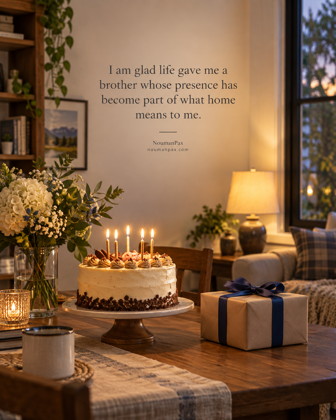 I am glad life gave me a brother whose presence has become part of what home means to me.