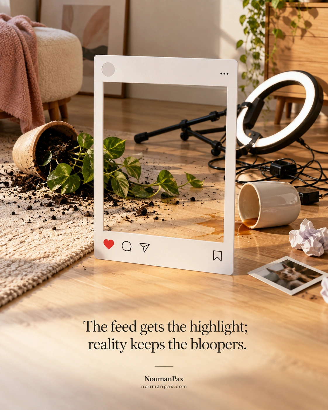The feed gets the highlight; reality keeps the bloopers.