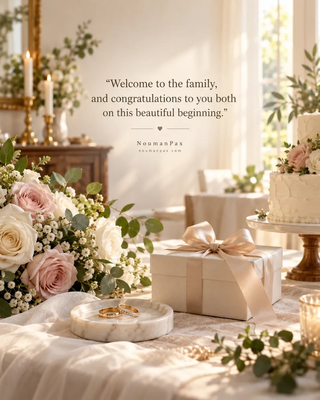 Welcome to the family, and congratulations to you both on this beautiful beginning.