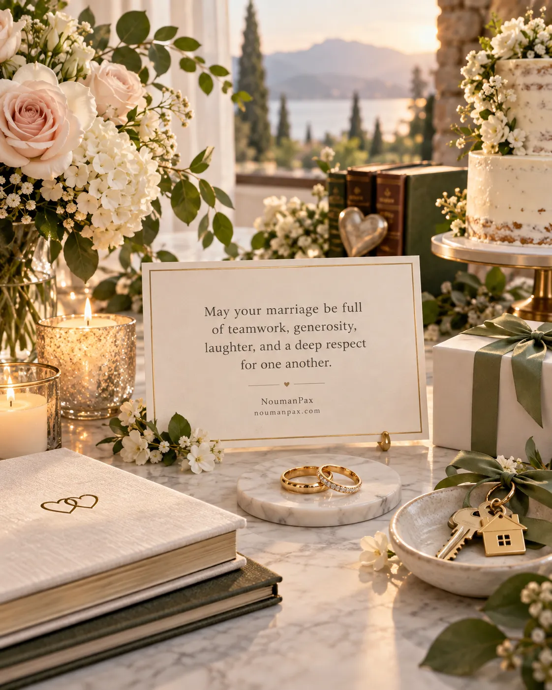May your marriage be full of teamwork, generosity, laughter, and a deep respect for one another.
