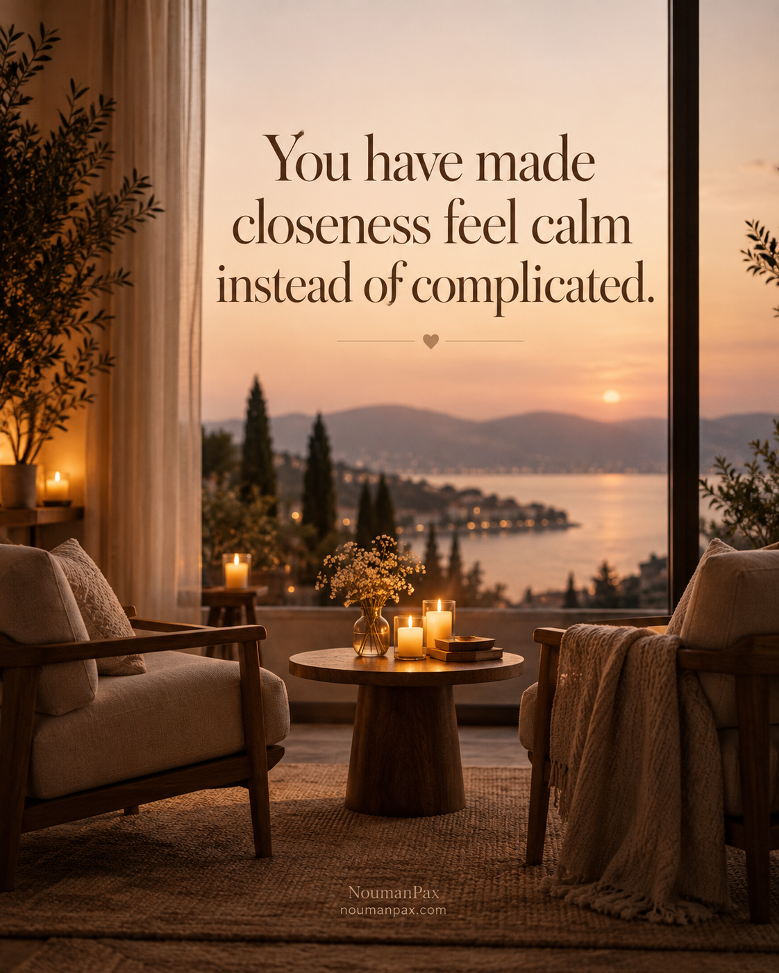 Closeness feels calm