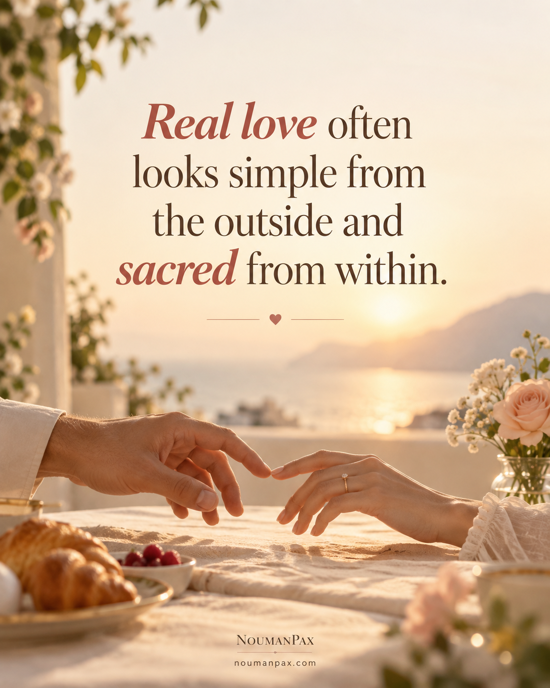 Sacred love at golden hour