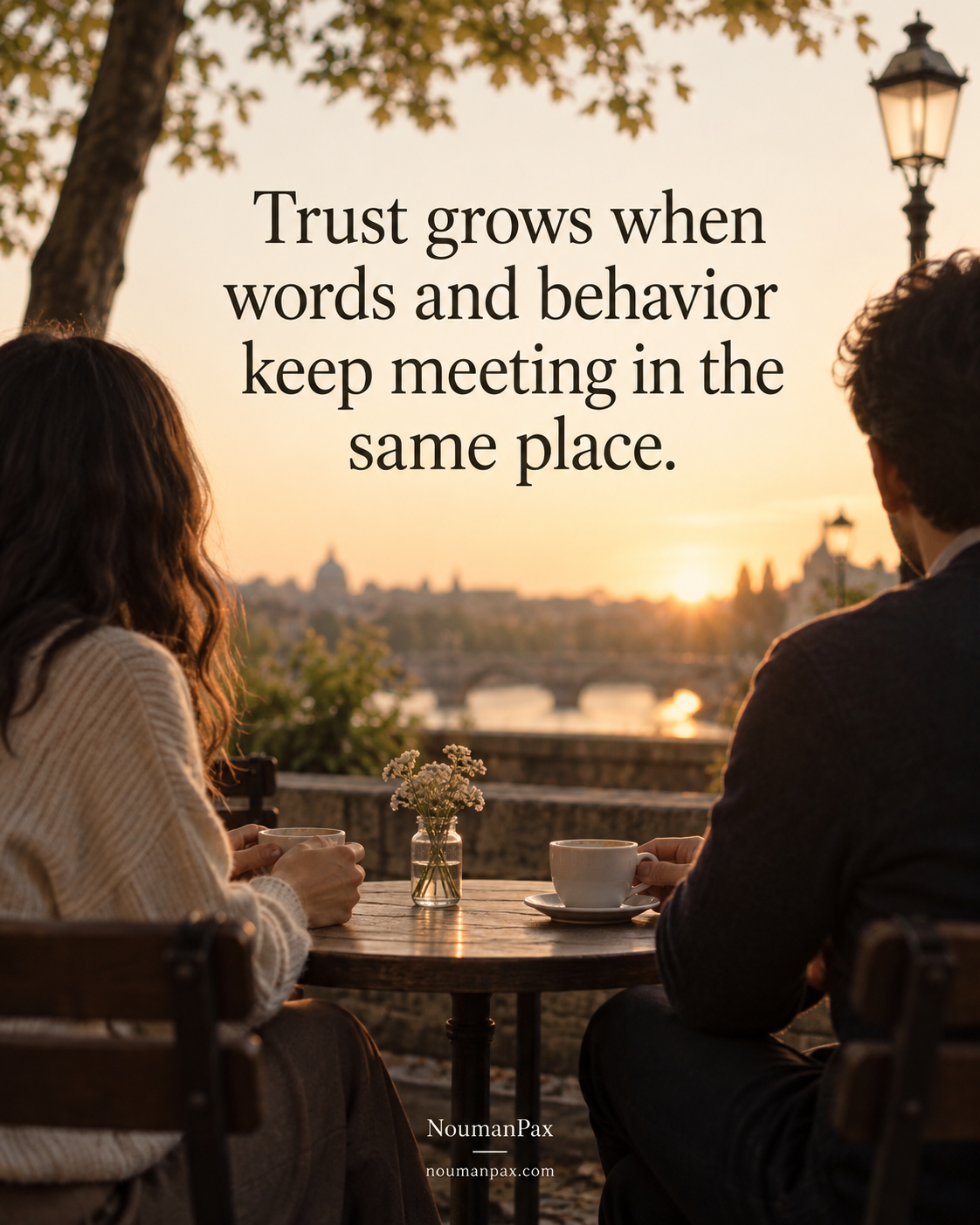 Relationship quote — trust words and behavior