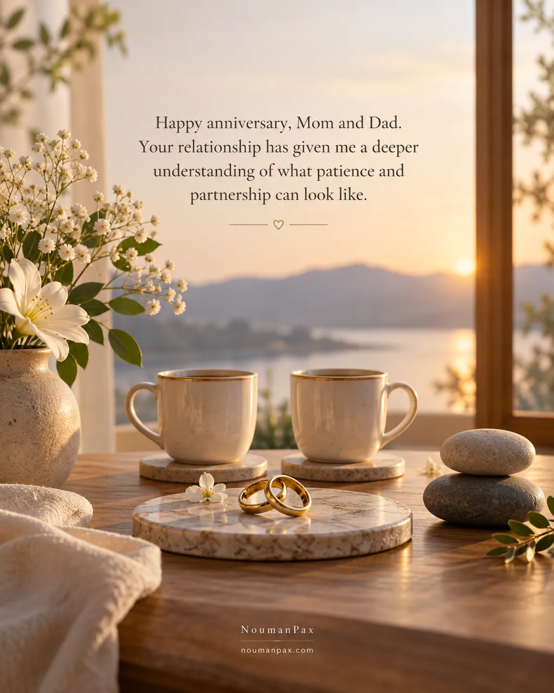 Happy anniversary, Mom and Dad. Your relationship has given me a deeper understanding of what patience and partnership can look like.