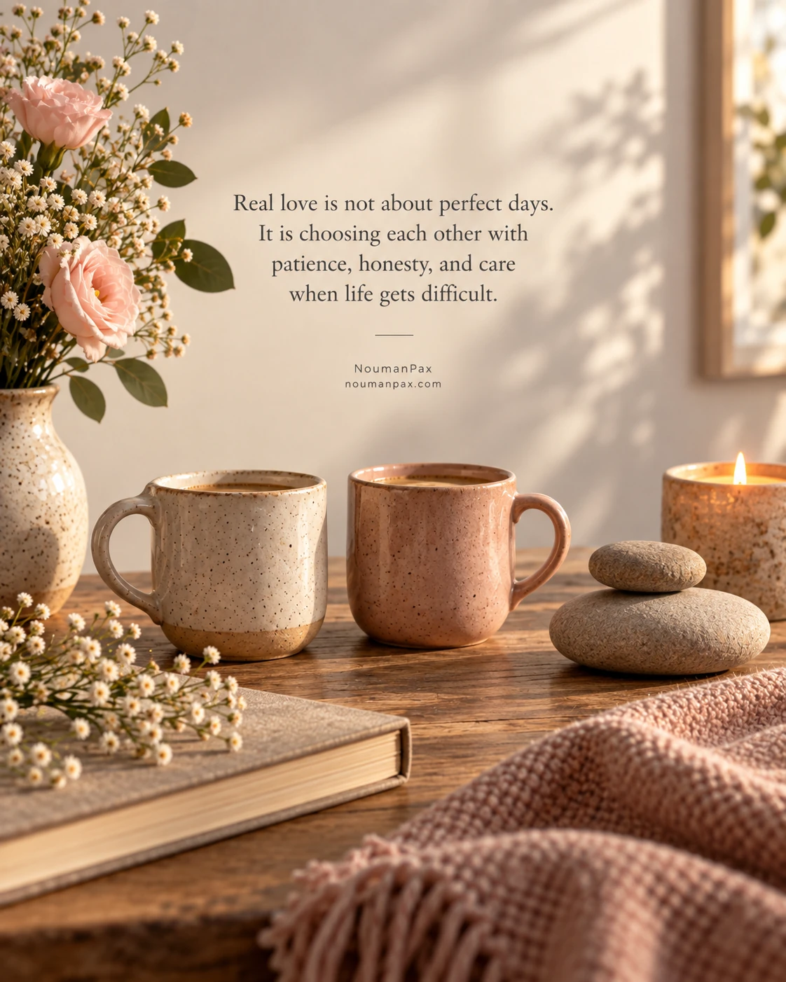Real love is not about perfect days. It is choosing each other with patience, honesty, and care when life gets difficult.