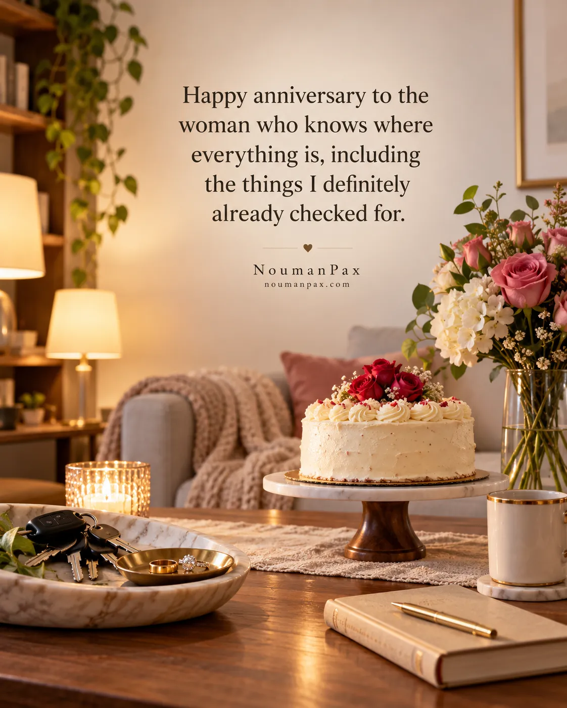 Happy anniversary to the woman who knows where everything is, including the things I definitely already checked for.