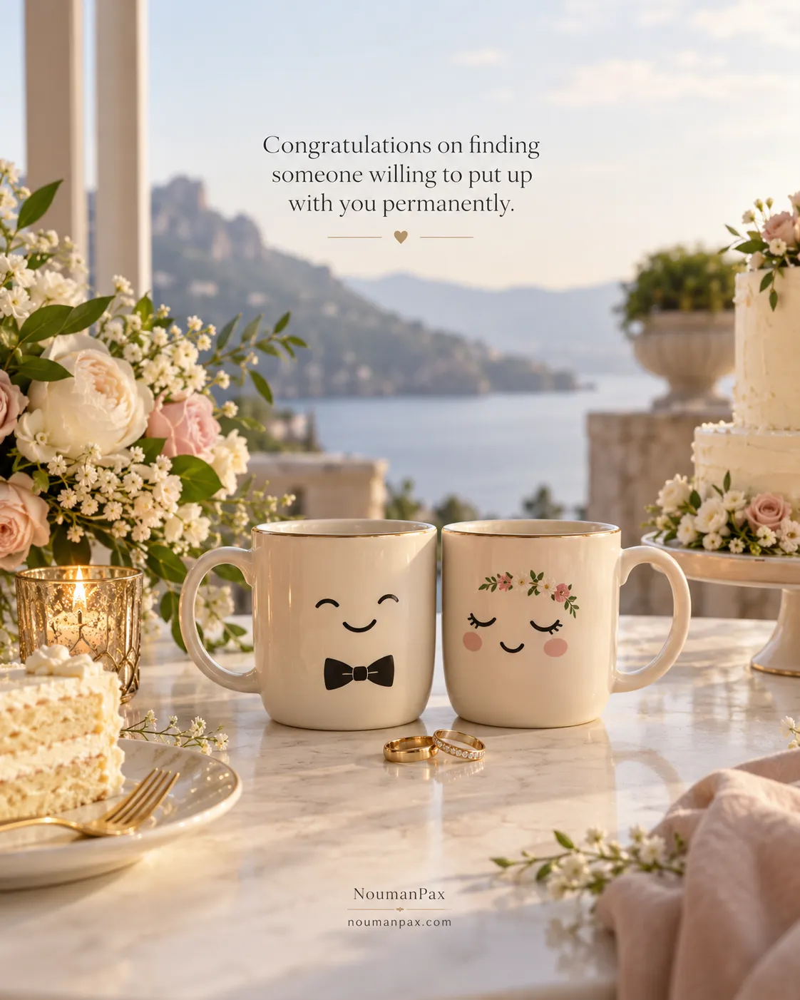 Congratulations on finding someone willing to put up with you permanently.