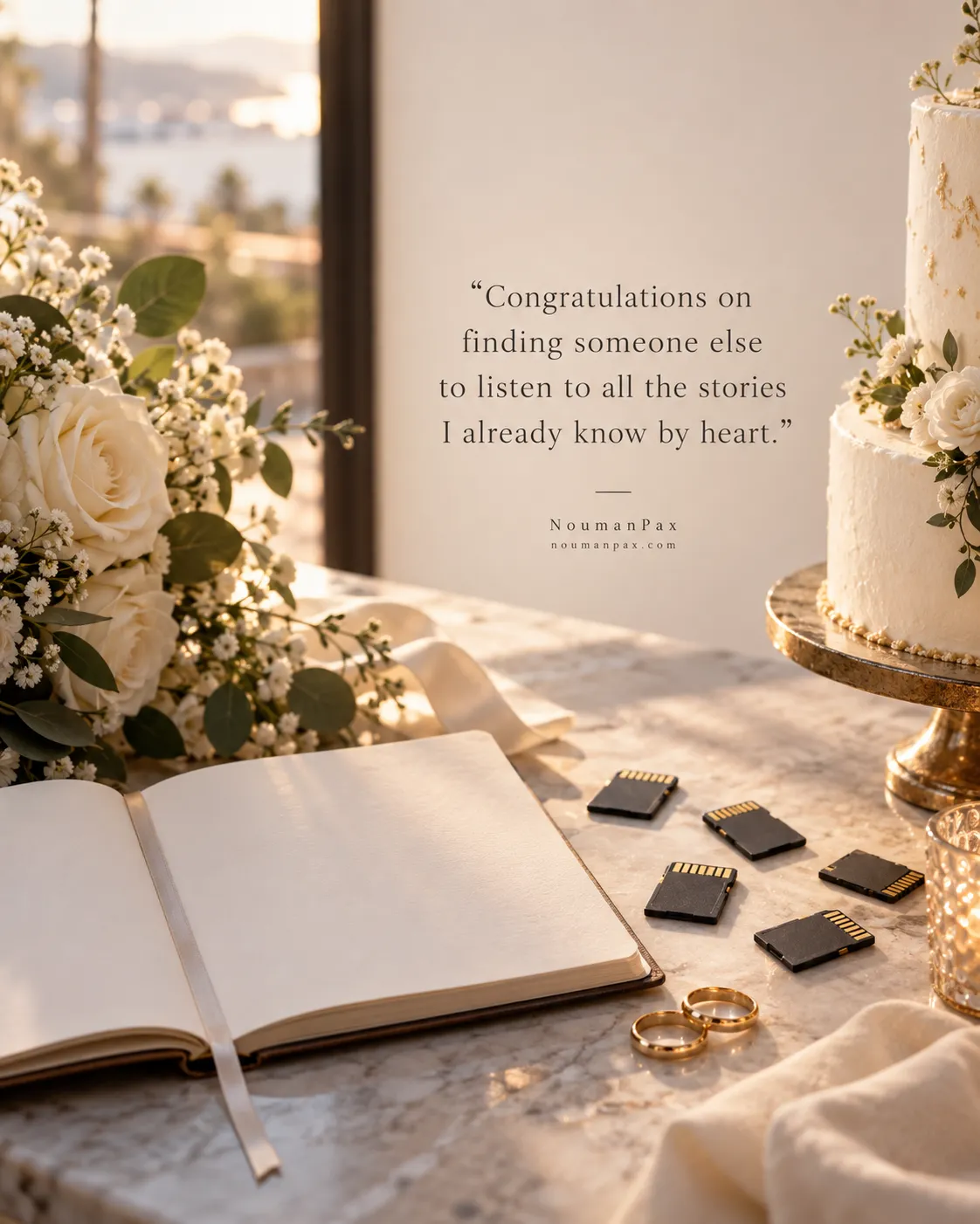 Congratulations on finding someone else to listen to all the stories I already know by heart.