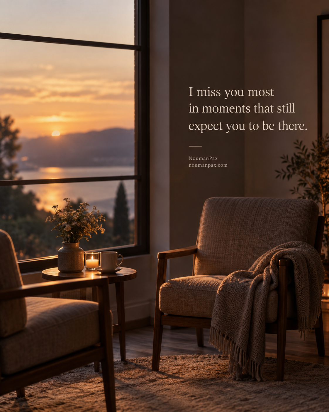 I miss you most in moments that still expect you to be there.