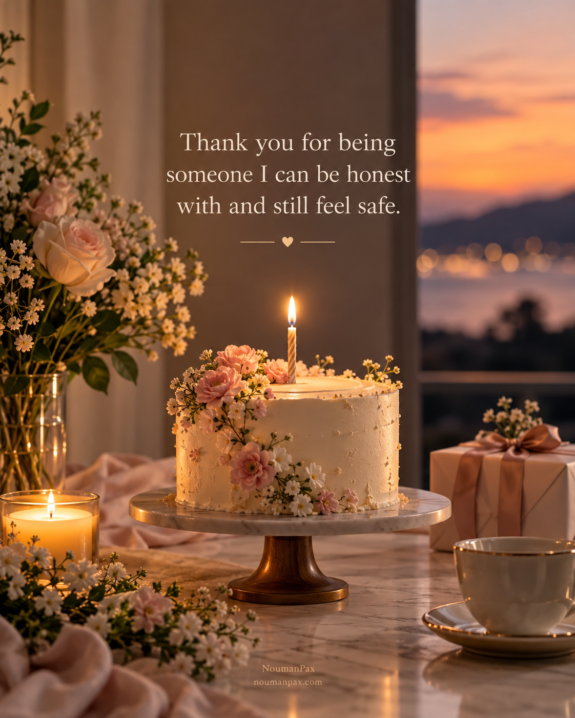 Thank you for being someone I can be honest with and still feel safe.