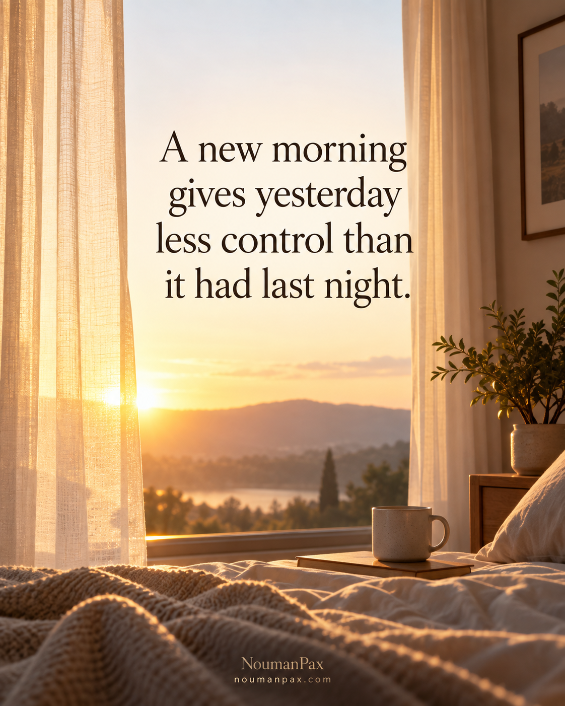 Positive quote — new morning less control