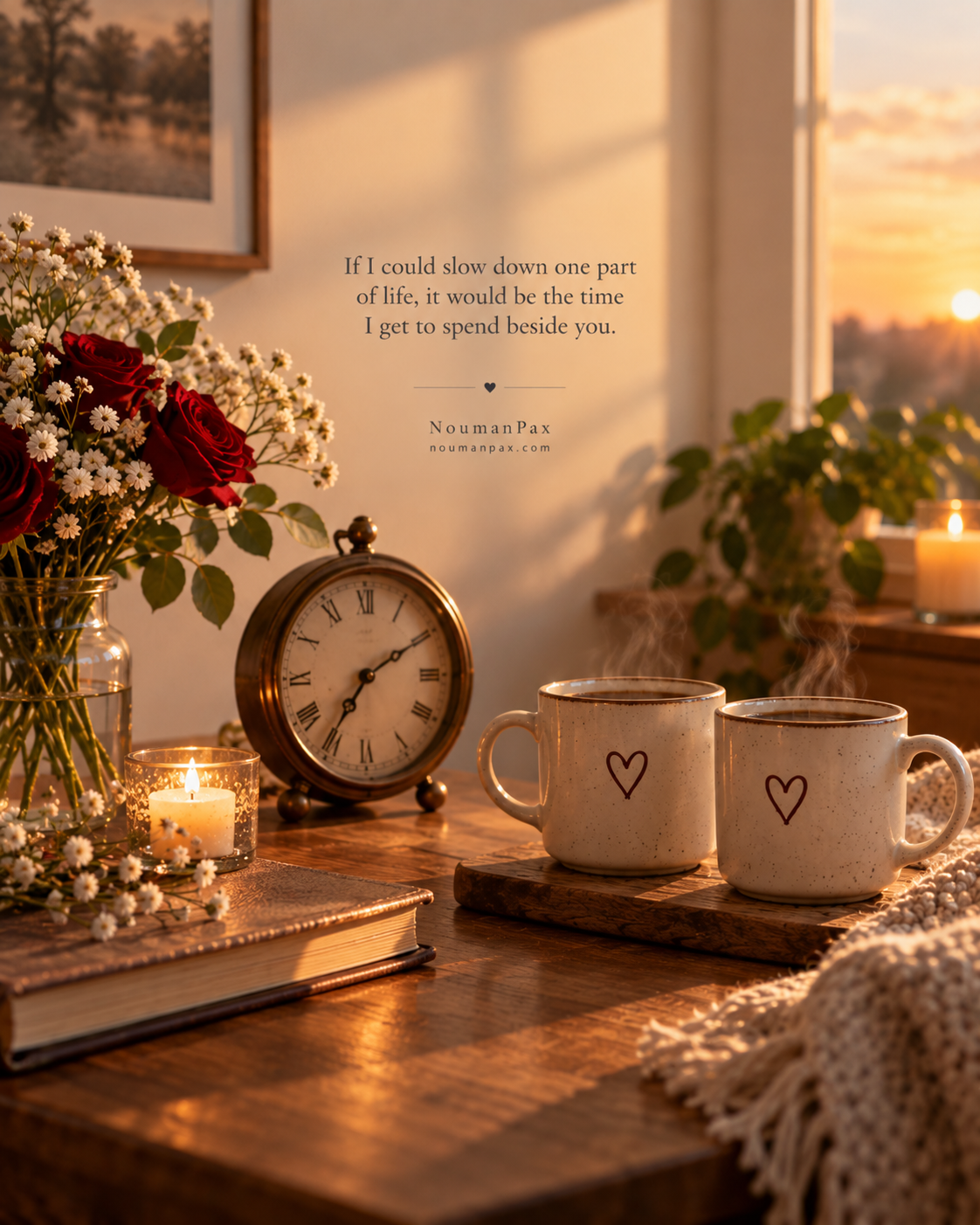 If I could slow down one part of life, it would be the time I get to spend beside you.