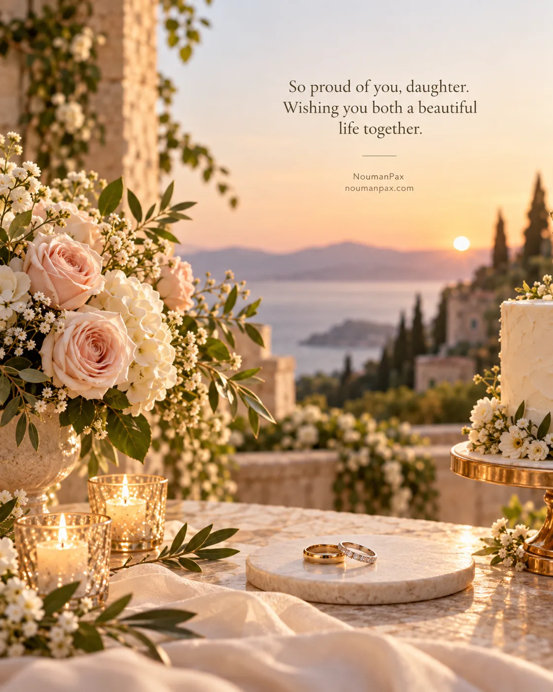 So proud of you, daughter. Wishing you both a beautiful life together.