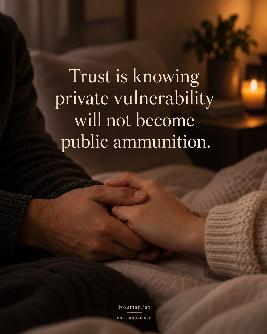 Relationship quote — trust and private vulnerability