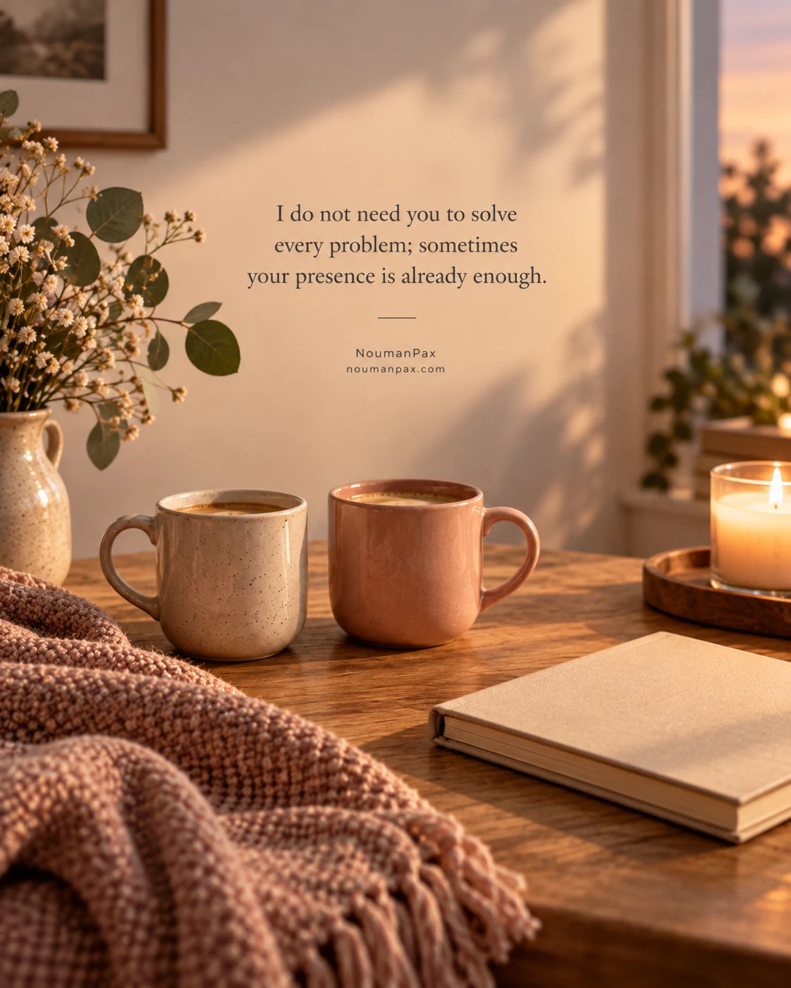 I do not need you to solve every problem; sometimes your presence is already enough.