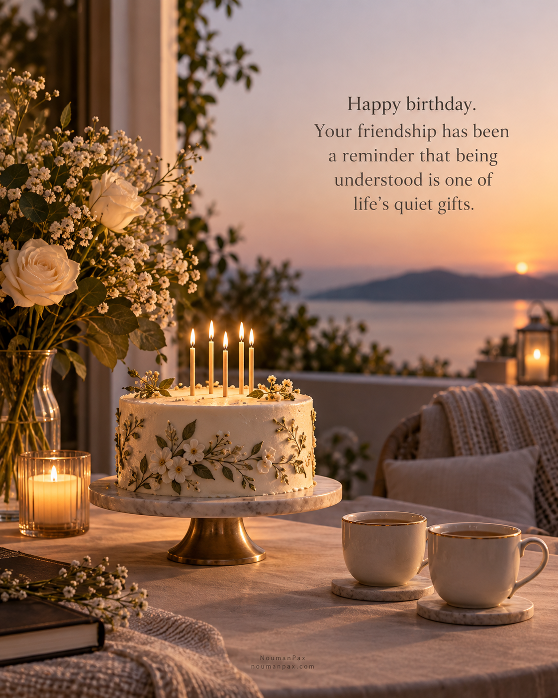 Happy birthday. Your friendship has been a reminder that being understood is one of life’s quiet gifts.