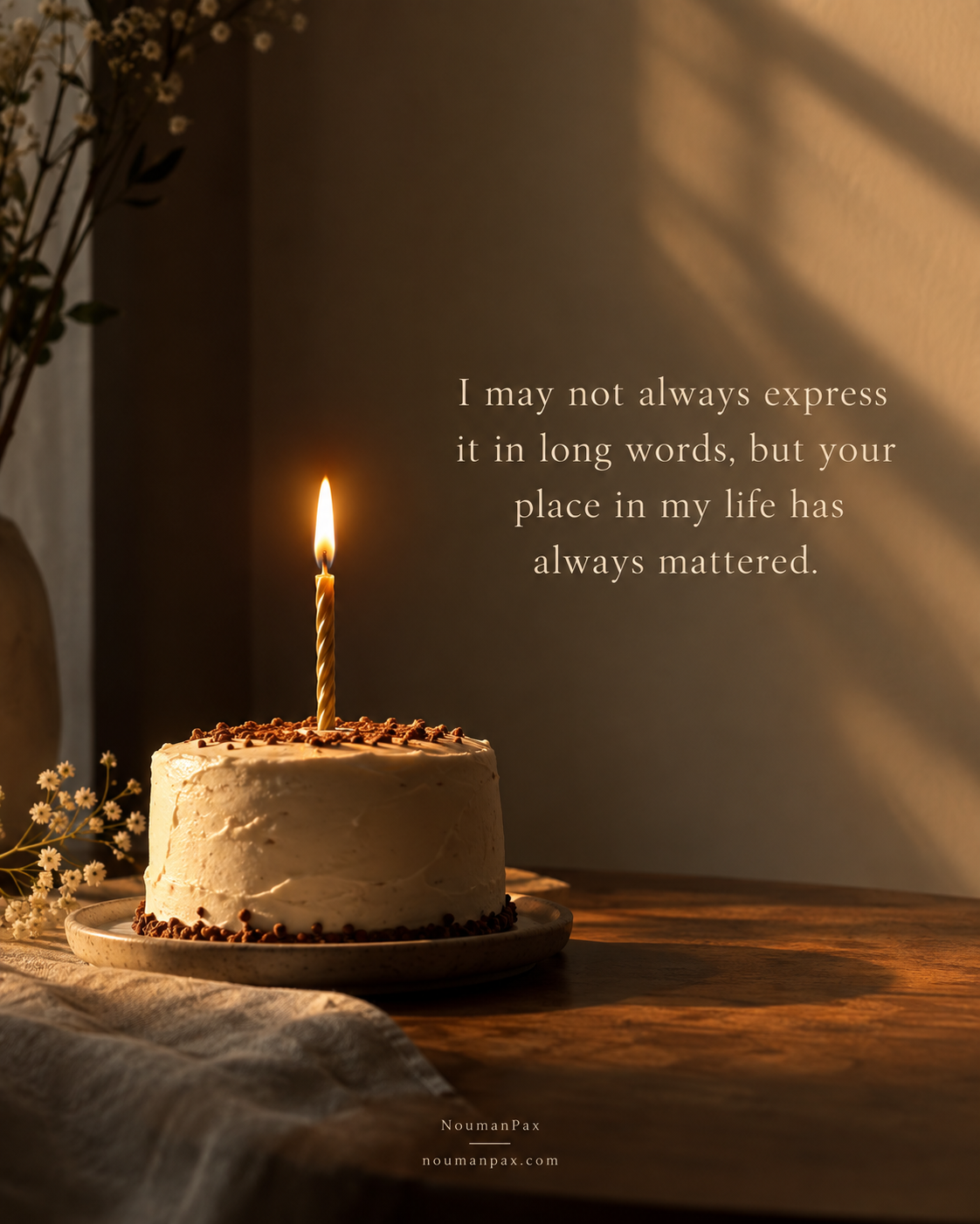 I may not always express it in long words, but your place in my life has always mattered.