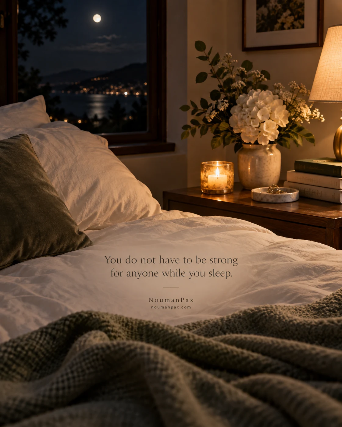 You do not have to be strong for anyone while you sleep.