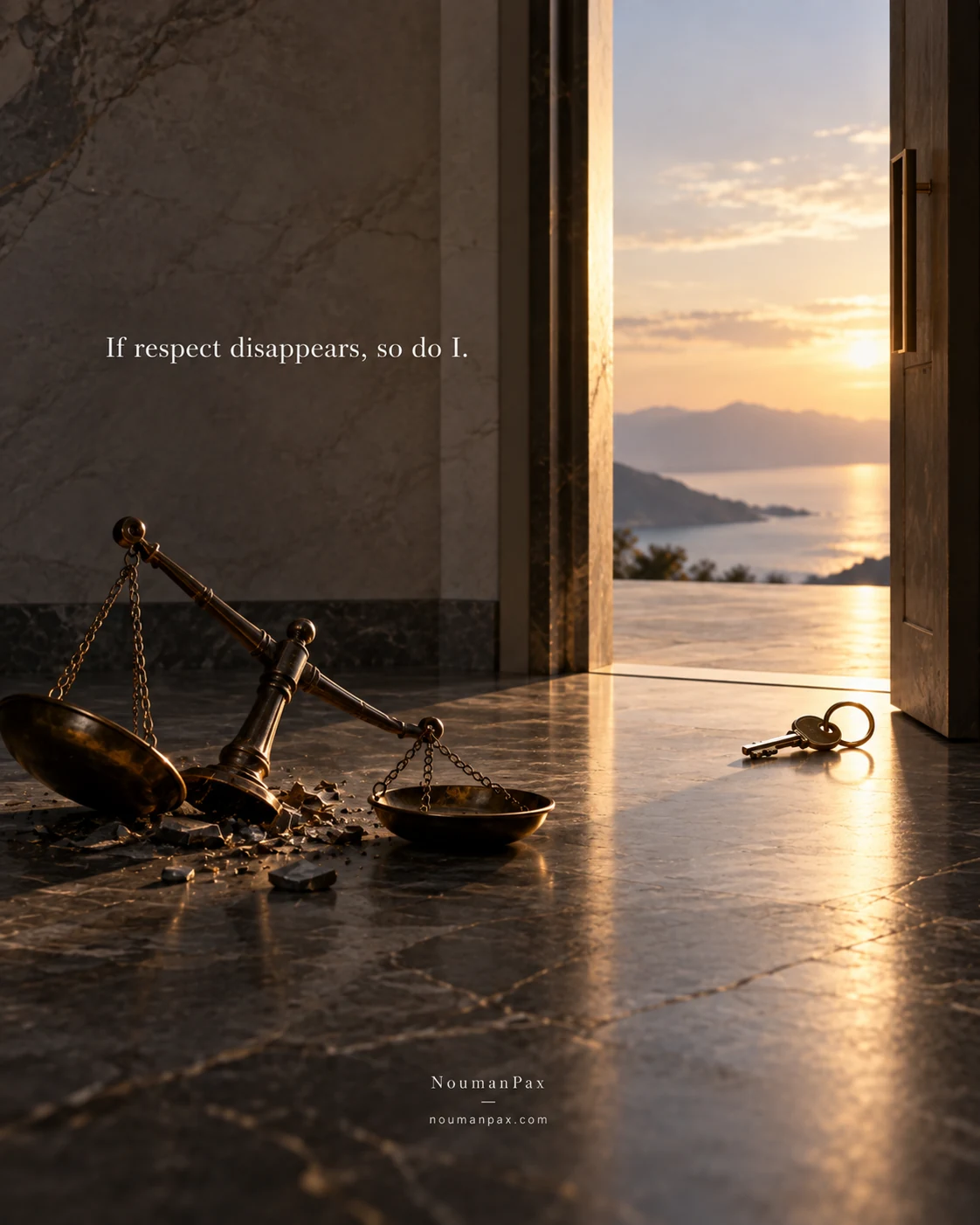 If respect disappears, so do I.