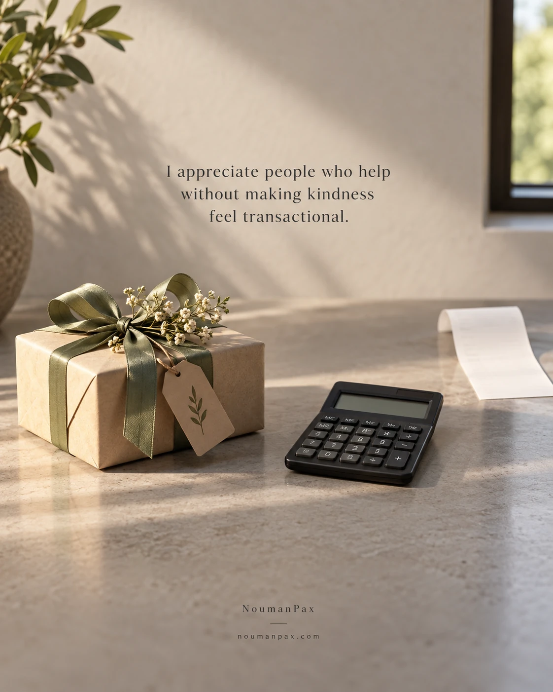 I appreciate people who help without making kindness feel transactional.