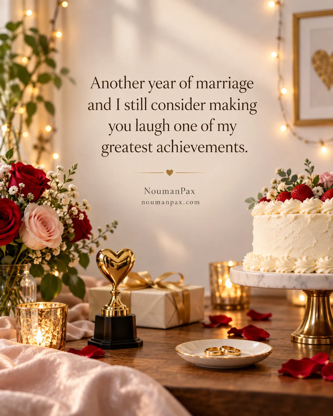 Another year of marriage and I still consider making you laugh one of my greatest achievements.