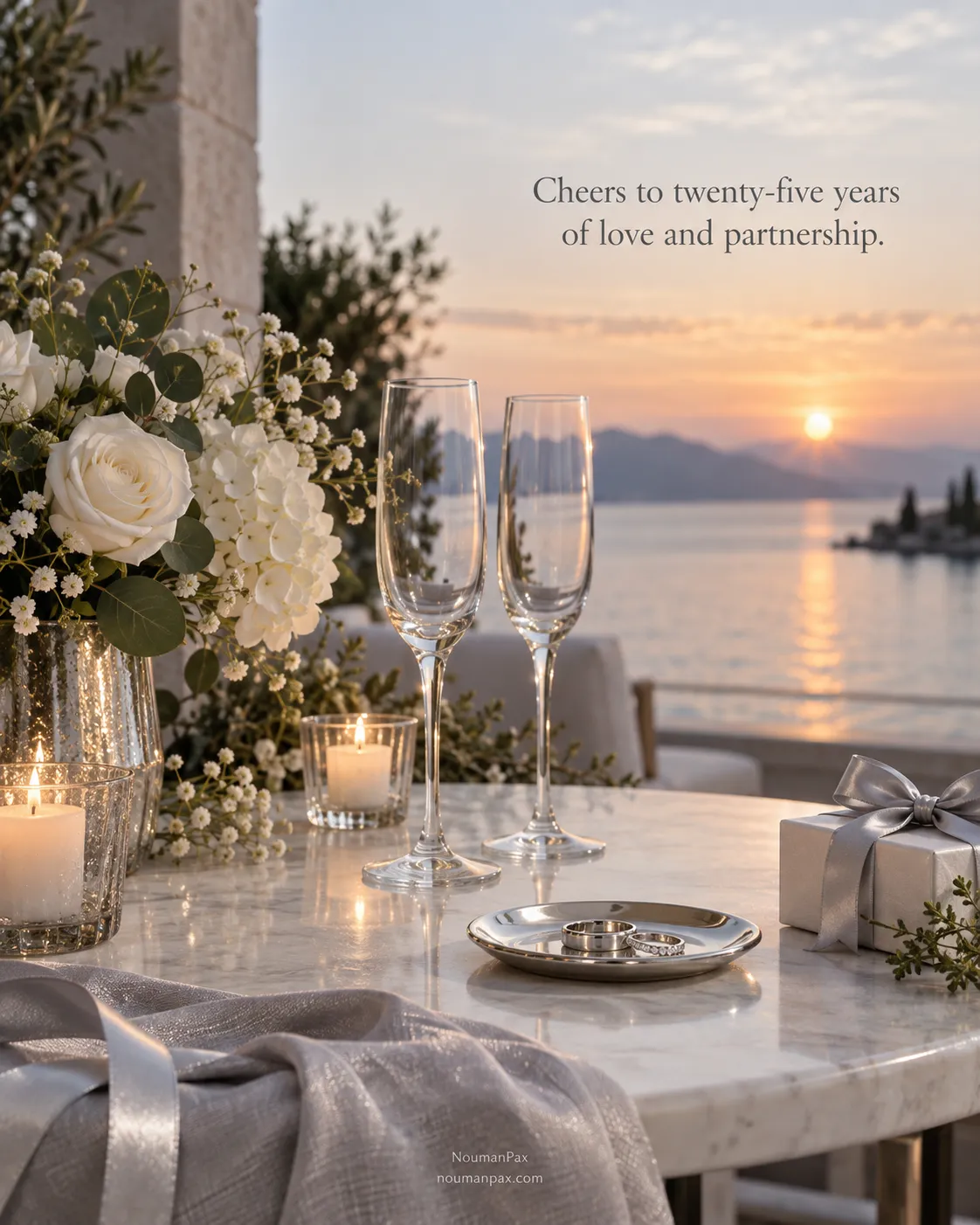 Cheers to twenty-five years of love and partnership.