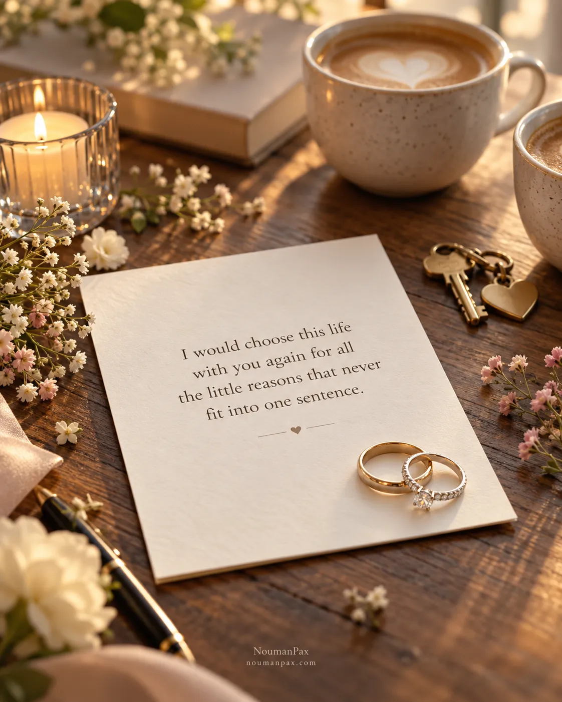I would choose this life with you again for all the little reasons that never fit into one sentence.