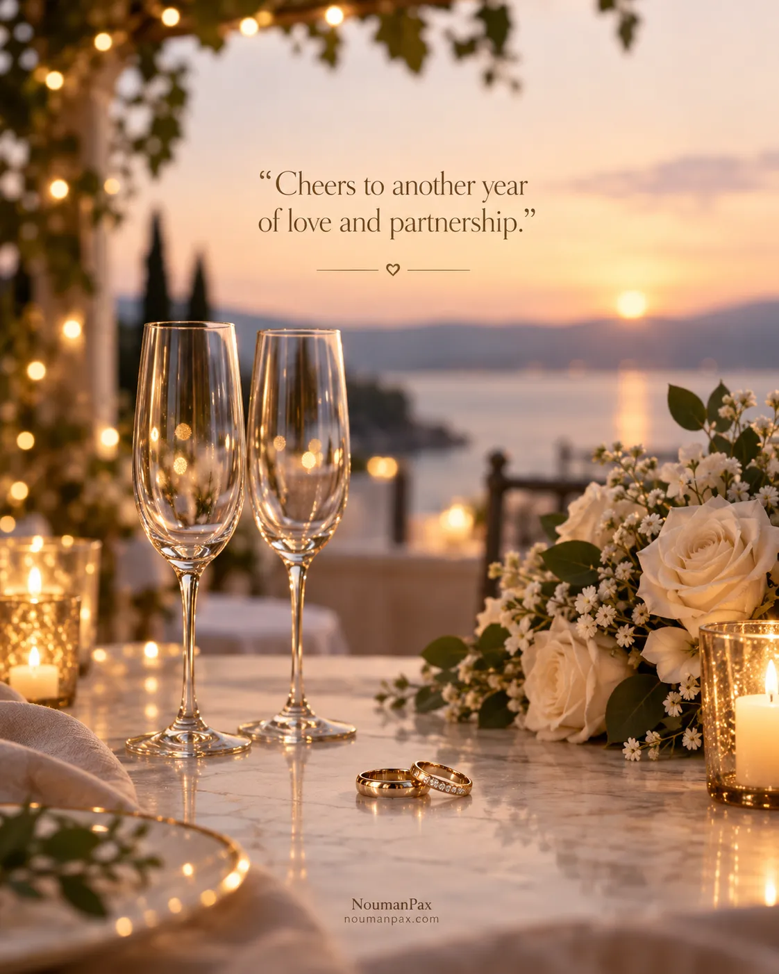 Cheers to another year of love and partnership.