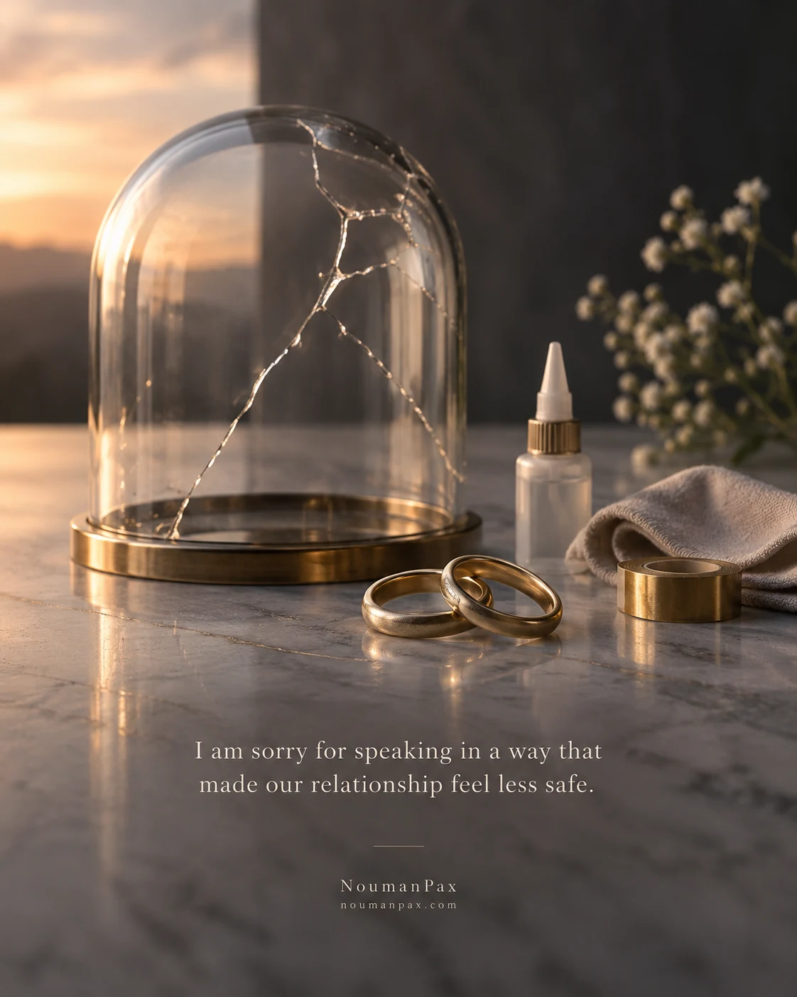 I am sorry for speaking in a way that made our relationship feel less safe.